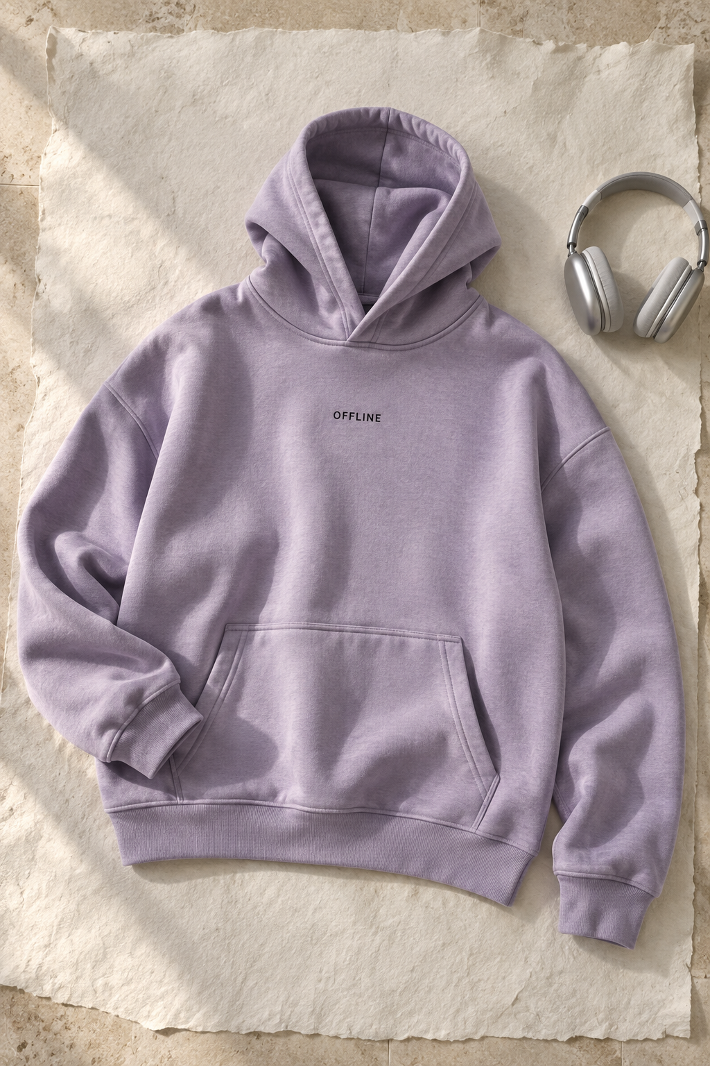 Soft lavender HUSHLY hoodie OFFLINE